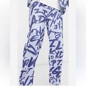 Jaded London Graffiti Print Skater Jeans Size 32